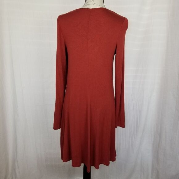 Express Rust Colored Long Sleeve Casual Dress Size M‎ - Picture 3 of 7